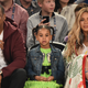 (L-R) Jay Z, Blue Ivy Carter and Beyoncé Knowles attend the 66th NBA All-Star Game on February 19, 2017 in New Orleans, La.
